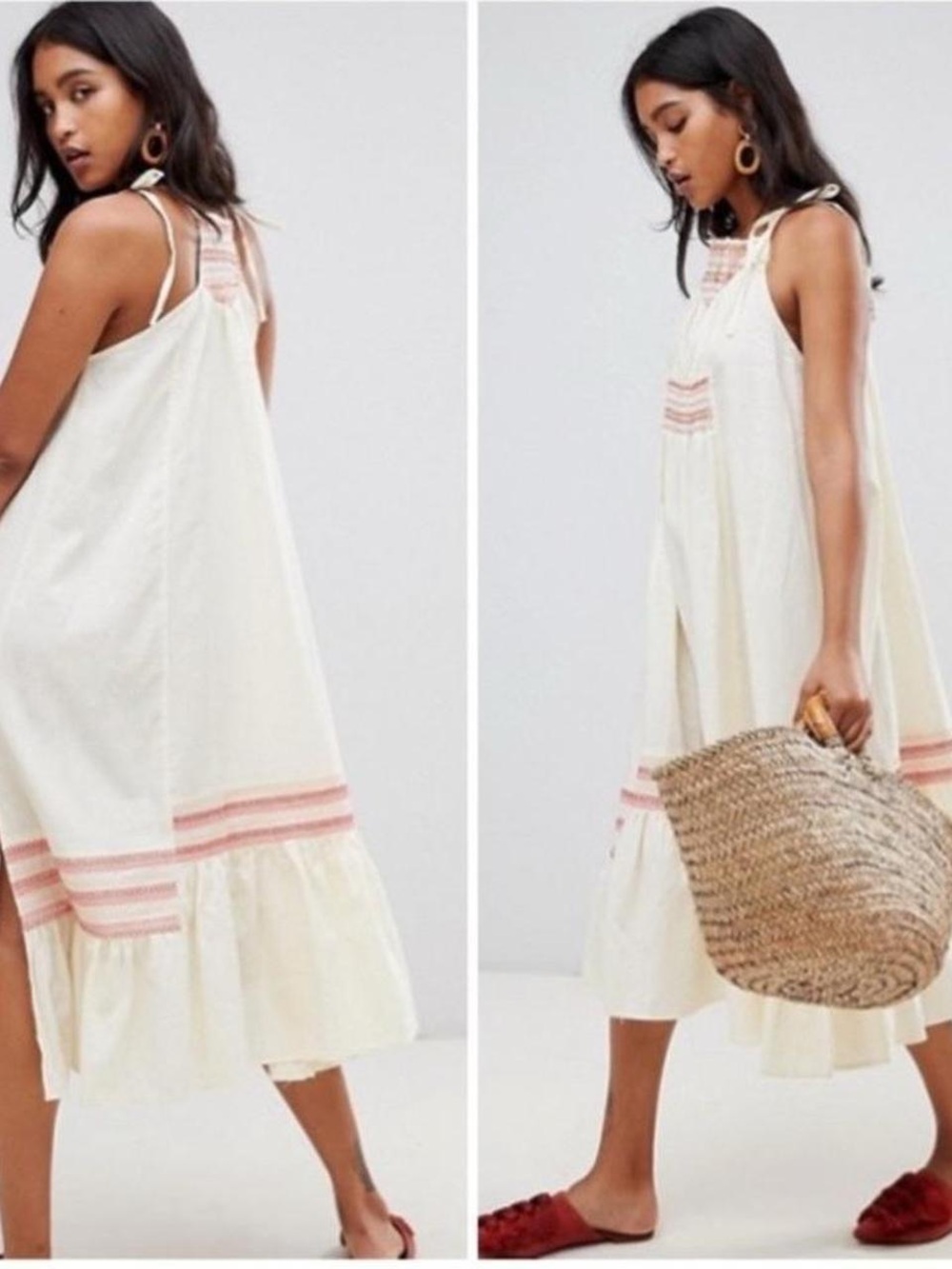 Free People "Another Love" Ruched Maxi Dress